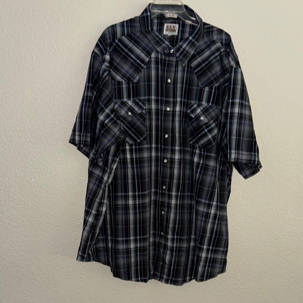Ely Cattleman Black and White Plaid Shirt